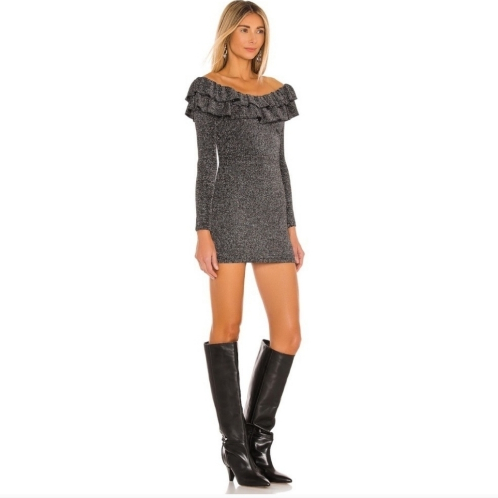 Tularosa Bertha Mini Dress in Black Size XXS NWT